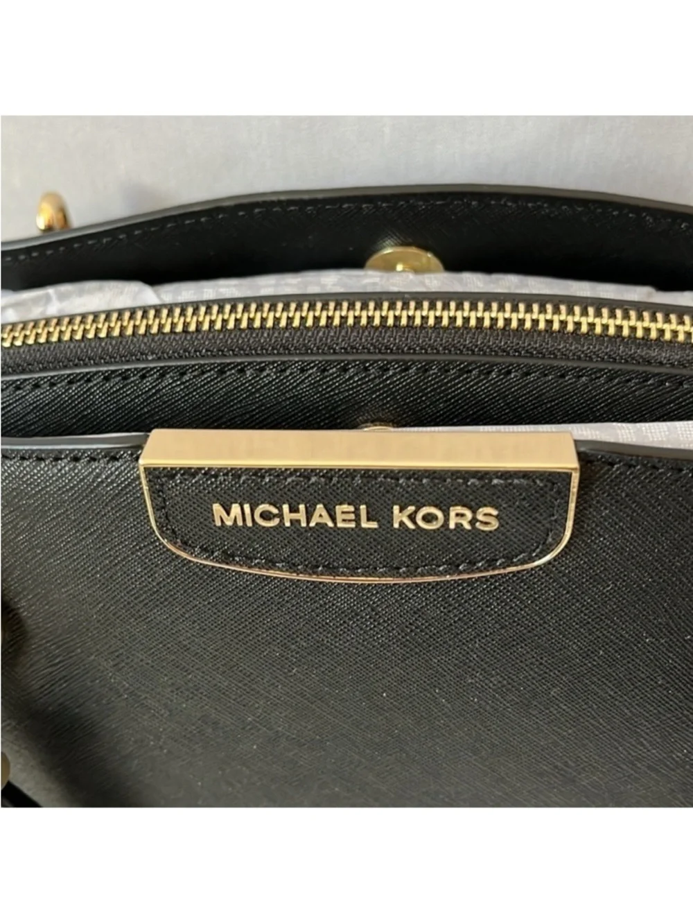 Michael Kors Black Leather Satchel Crossbody Bag QVC Exclusive NWT - Picture 13 of 13